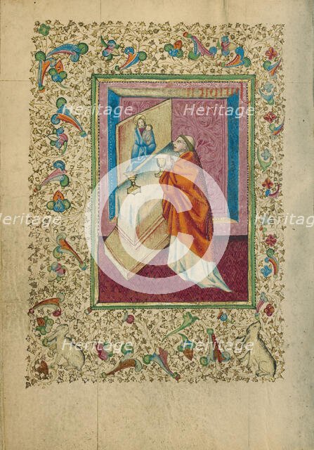A Priest Celebrating Mass; Book of Hours, about 1460. Creator: Unknown.