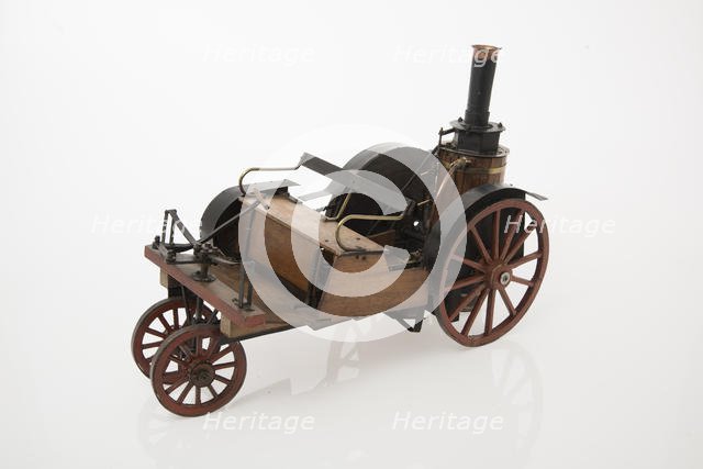 1868 Knight Steam carriage scale model. Creator: Unknown.