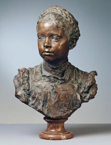 Julie von Benesch at the age of 8, 1889. Creator: Viktor Oskar Tilgner.