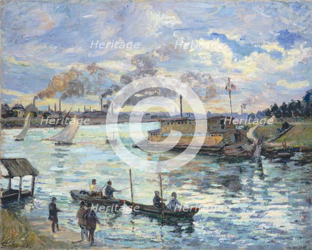 River Scene, 1890. Artist: Guillaumin, Jean-Baptiste Armand (1841-1927)