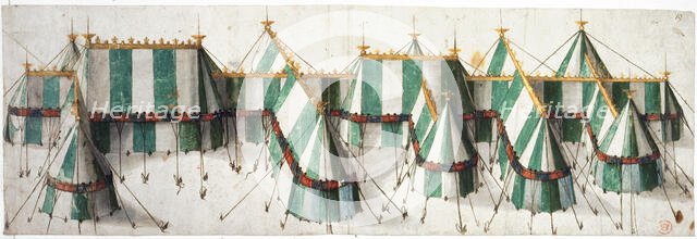 Design for a royal pavilion, early 16th century. Creator: Unknown.