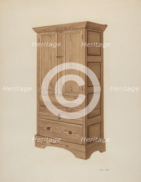 Cabinet, c. 1940. Creator: Grace Bolser.