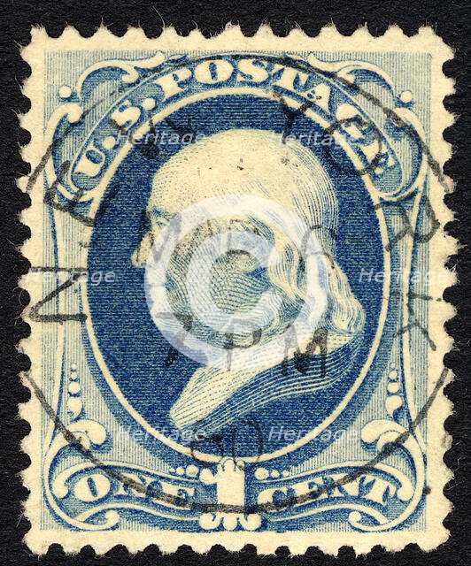 1c Franklin single, 1879. Creator: Unknown.