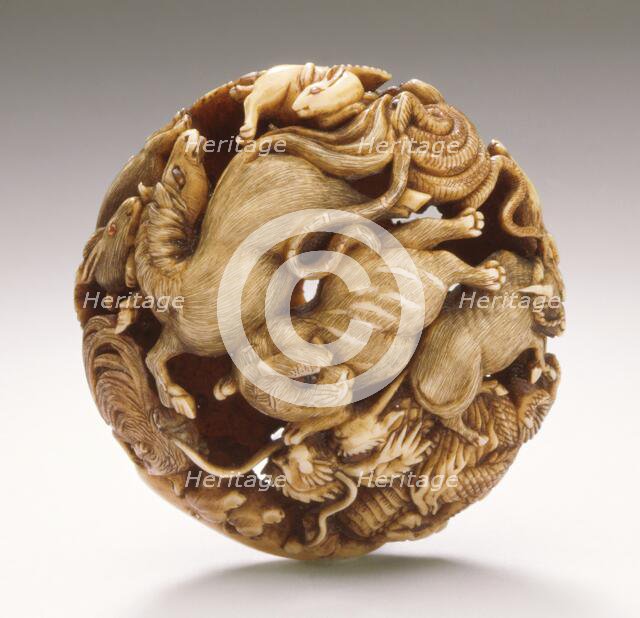 Zodiac Animals, Mid- to late 19th century. Creator: Kaigyokusai Masatsugu.