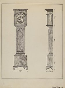 Clock, c. 1936. Creator: Ernest A Towers Jr.