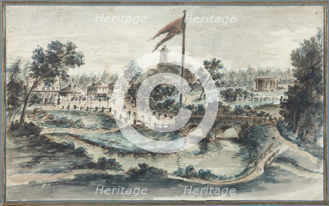 View of the Pavlovsk Park with the Hospital of St Mary Magdalene.