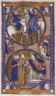 Three kings conferring, c1265-c1270. Creator: Unknown.