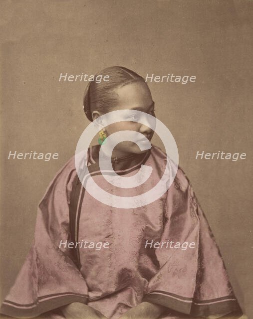 Fille de Shanghai, 1870s. Creator: Baron Raimund von Stillfried.
