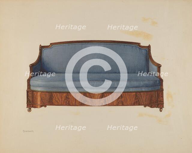 Sofa, c. 1937. Creator: Ernest Busenbark.
