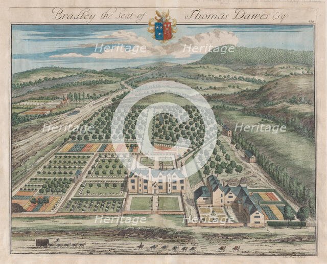 Bradley, The Seat of Thomas Dawes, [1712] reissued 1768. Creator: Johannes Kip.