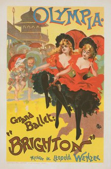 Affiche pour le Théâtre Olympia, "Grand ballet Brighton"., c1896. Creator: Jean de Paleologu.