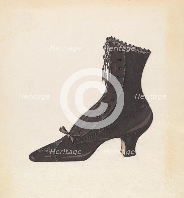 Woman's Shoe, 1935/1942. Creator: Margaret Concha.