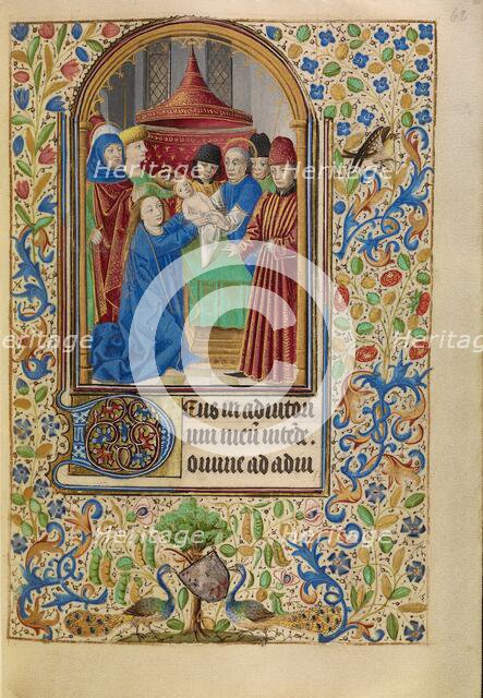 The Presentation in the Temple; Book of Hours, about 1466-1470. Creator: Master of Jacques of Luxembourg.