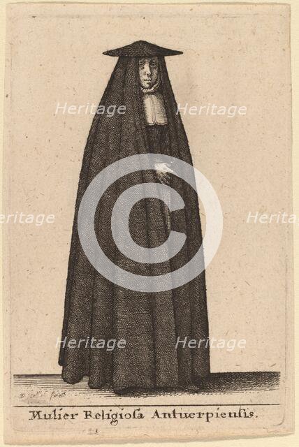 Mulier Religiosa Antuerpiensis. Creator: Wenceslaus Hollar.