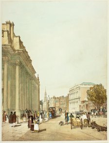 Board of Trade, Whitehall, from Downing Street, plate eight from Original Views of London as..., 184 Creator: Thomas Shotter Boys.
