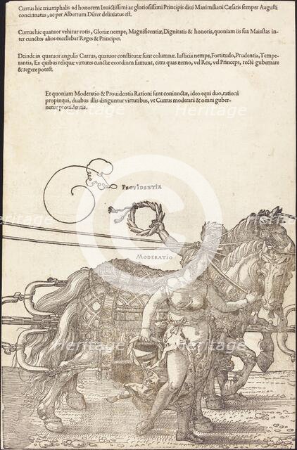 The Triumphal Chariot of Maximilian I (The Great Triumphal Car) [plate 3 of 8], 1523 (Latin ed.). Creator: Albrecht Durer.