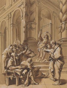 Christ among the Doctors, 18th century. Creator: Francesco Fontebasso.