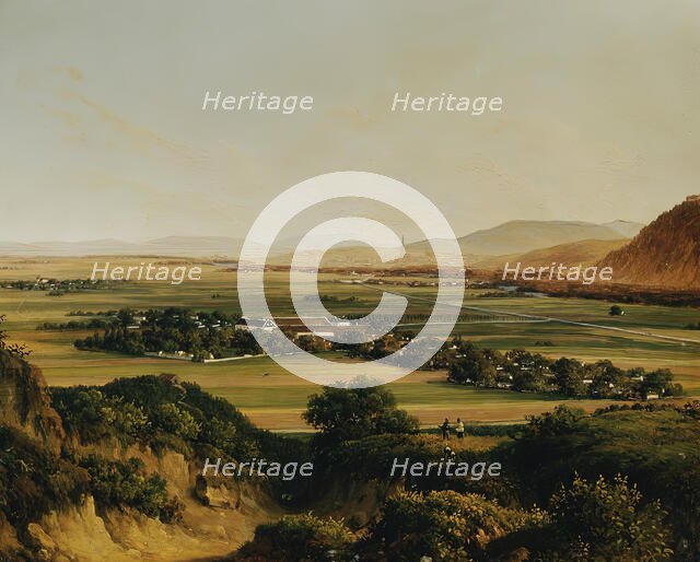 A view of Vienna from the Bisamberg, 1840. Creator: Christian Plattensteiner.