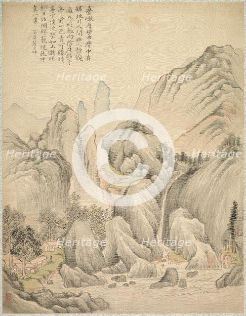 Folded Hills and Layered Peaks, 1847. Creator: Tsubaki Chinzan (Japanese, 1801-1854).