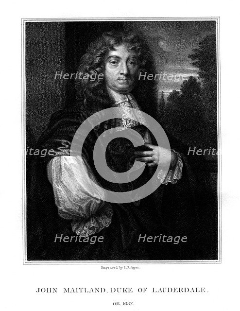 John Maitland, 1st Duke of Lauderdale, Scottish politician, (1825).Artist: John Samuel Agar