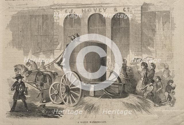 A Boston Watering-Cart, 1857. Creator: Winslow Homer (American, 1836-1910).