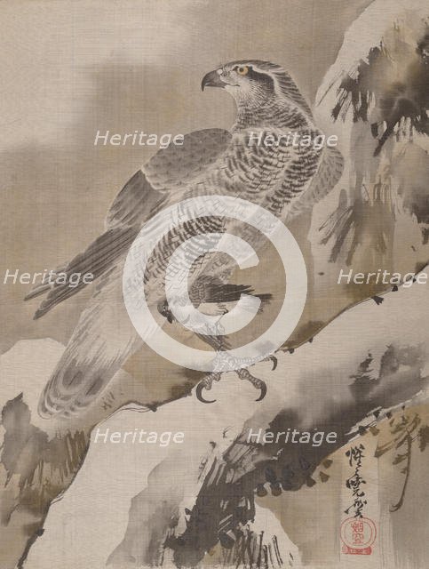 Eagle Holding Small Bird, ca. 1887. Creator: Kawanabe Kyosai.