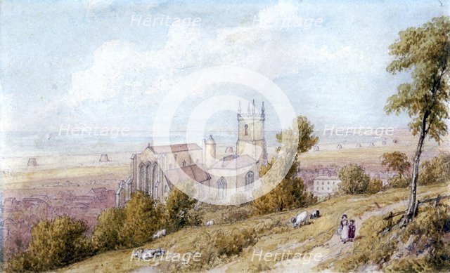 'Hythe Church and Martello Tower', 19th century.            Artist: William Westall