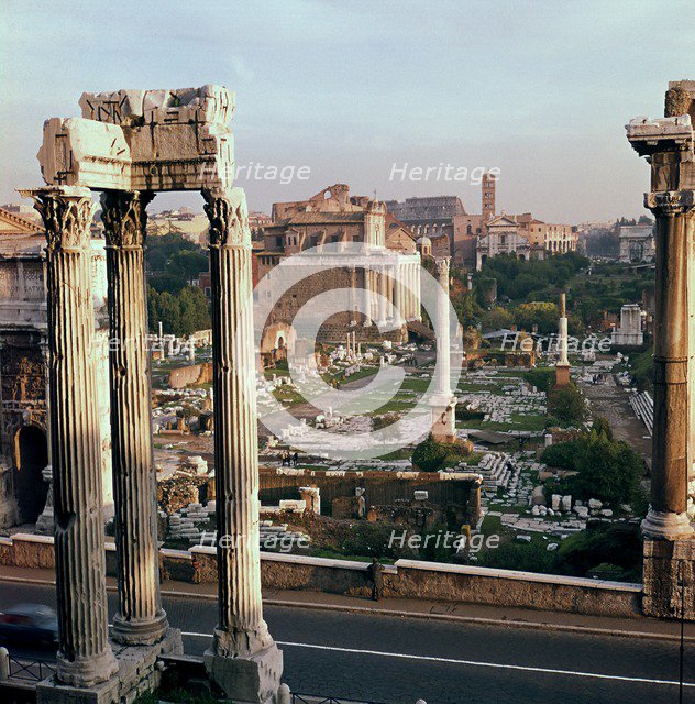 View of the Roman forum from the Capitol. Artist: Unknown
