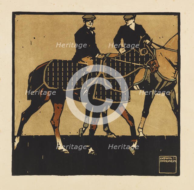 From the Portfolio "Turf. Twelve horse racing images", 1909. Creator: Hohlwein, Ludwig (1874-1949).