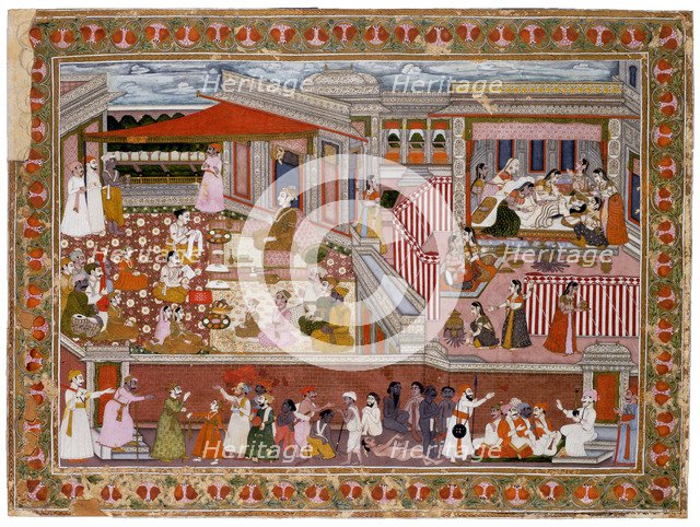 Birth in a Palace, 1760-1770. Artist: Indian Art  