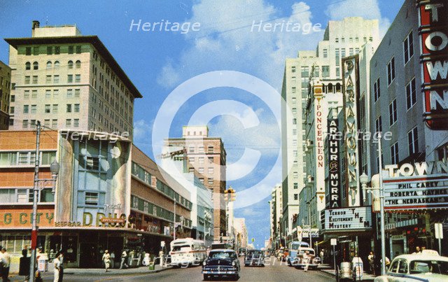 Flagler Street, Miami, Florida, USA, 1954. Artist: Unknown