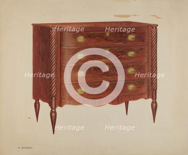 Chest of Drawers, c. 1938. Creator: Arthur Johnson.