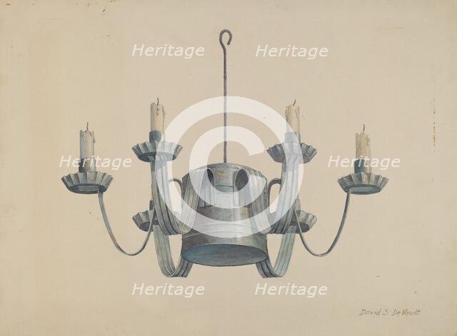 Tole Candle Wall Bracket, c. 1940. Creator: David S De Vault.