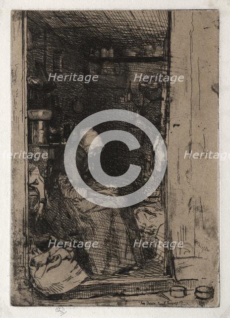 The Old Rag Woman, No. 10 from Twelves Etchings from Nature (The French Set), 1858. Creator: James McNeill Whistler (American, 1834-1903).