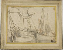 Three Boats, 1630/93. Creator: Willem van de Velde I.