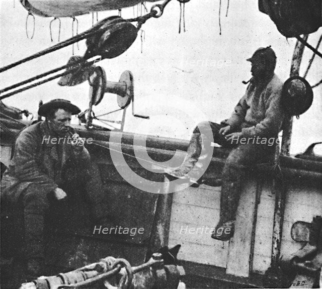 'On the After-Deck of the Fram (October, 1894)', 1894 (1897). Artist: Unknown.