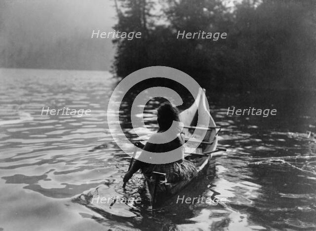 Into the shadow-Clayoquot, c1910. Creator: Edward Sheriff Curtis.