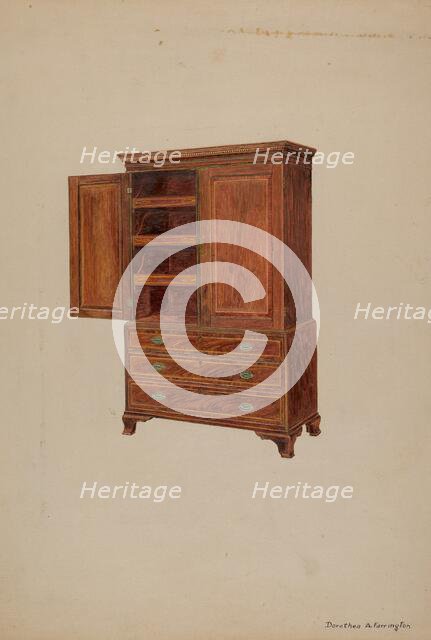 Linen Press, 1935/1942. Creator: Dorothea A. Farrington.
