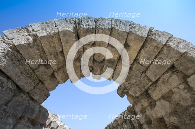 A vaulted passageway linking the stadium to the Altis in Olympia, Greece. Artist: Samuel Magal