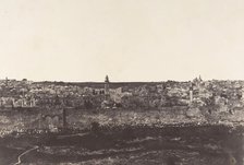 Jérusalem, Enceinte du Temple, Vue générale de la face Est, Pl. 3, 1854. Creator: Auguste Salzmann.
