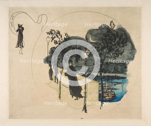 Decoration for a Plate: Notre Dame, 1870. Creator: Felix Bracquemond.