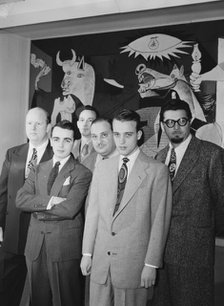 Portrait of Edwin A. Finckel, Ralph Burns, Eddie Sauter, Johnny..., Museum of Modern Art, N.Y., 1947 Creator: William Paul Gottlieb.