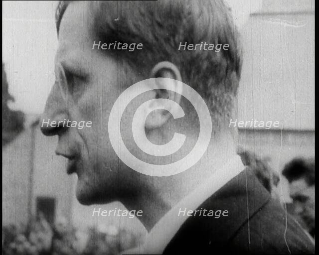 Eamon De Valera Giving an Impassioned Speech to Crowds in the Irish Free State, 1922. Creator: British Pathe Ltd.