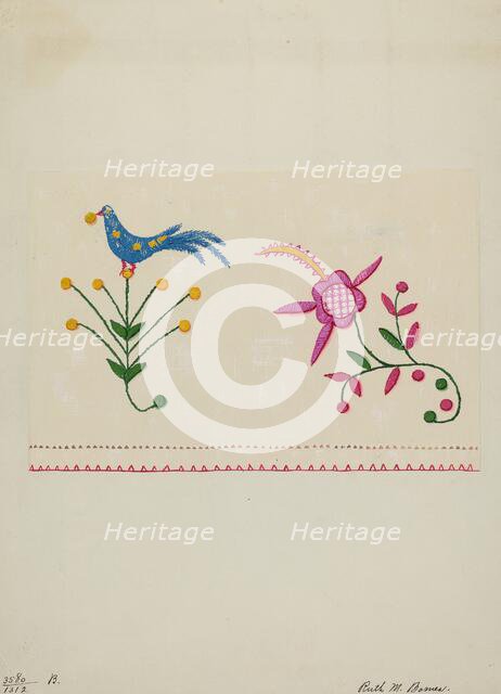 Table Scarf, c. 1937. Creator: Ruth M. Barnes.