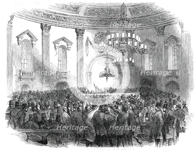 Great Protection Meeting in the Rotundo, Dublin, 1850. Creator: Unknown.