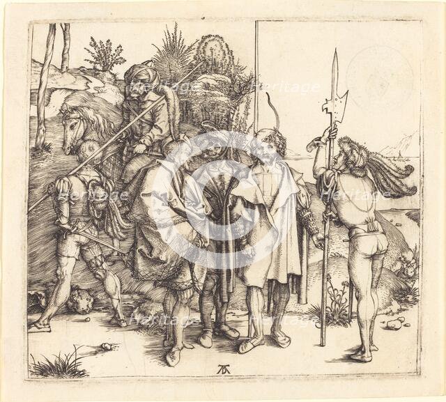 Five Soldiers and a Turk on Horseback, 1495/1496. Creator: Albrecht Durer.