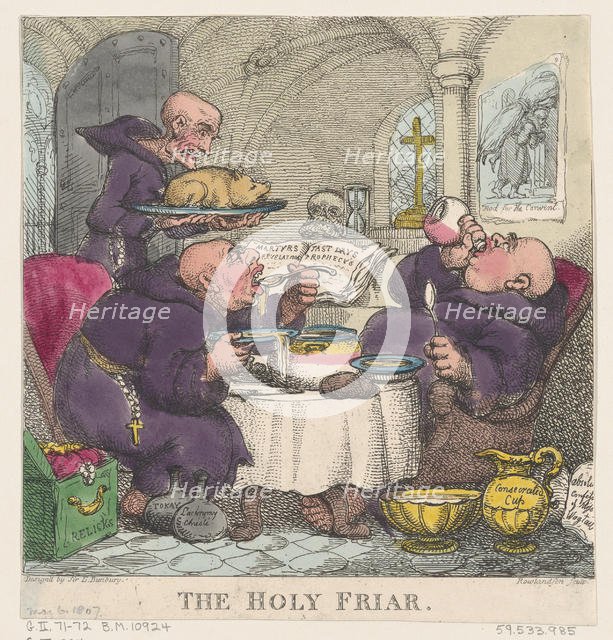 The Holy Friar, May 6, 1807., May 6, 1807. Creator: Thomas Rowlandson.