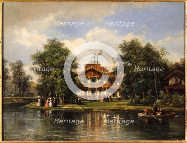 Chalet de la Porte Jaune in Bois de Vincennes, c1860. Creator: Pierre Justin Ouvrie.