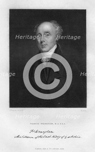 Francis Wrangham (1769-1842), British classical scholar, 1829.Artist: R Hicks