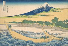 Tago Bay near Ejiri on the Tokaido (Tokaido Ejiri Tago no ura ryaku zu), from the s..., ca. 1830-32. Creator: Hokusai.